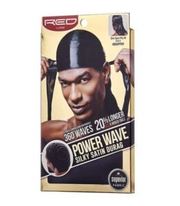 Red By Kiss Power Wave Silky Satin Durag Black